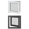 vidaXL Keldriakendus RISOR 50 x 50 cm PVC ja klaas Antratsiit