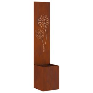 vidaXL Aia privaatsuse kate Rooste 32 x 32 x 150 cm Kulunud teras