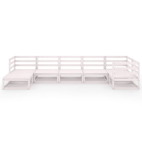 vidaXL 7-osaline aiam&ouml;&ouml;blikomplekt valge m&auml;nnipuit