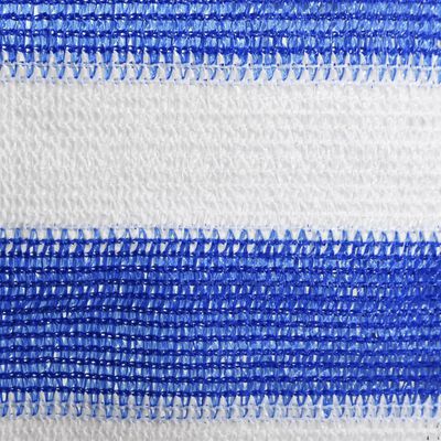 vidaXL rõdusirm, sinine ja valge, 90 x 400 cm, HDPE
