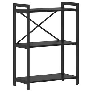 vidaXL Raamatukapp 60 x 30 x 85 cm Tehispuit Must tamm