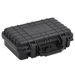 vidaXL kaasaskantav transpordikohver, must, 30x22x10 cm, PP