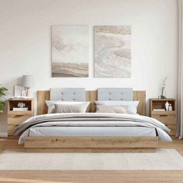 vidaXL &ouml;&ouml;kapid 2 tk Artisan Oak 40x36x65 cm Engineered Wood