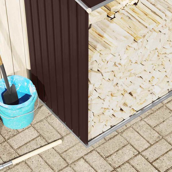 vidaXL puukuur tsingitud terasest, 330 x 84 x 152 cm, pruun