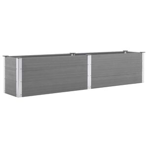 vidaXL aia taimelava 250 x 50 x 54 cm, puidu-plasti segu, hall
