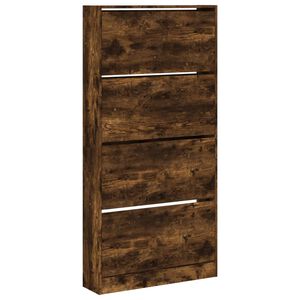 vidaXL jalan&otilde;udekapp, 4 klappuksega, suitsutamm, 80 x 21 x 163,5 cm