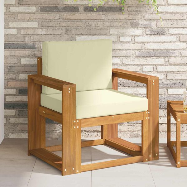 vidaXL &Otilde;uesohva Tugev akaatsiapuit ja pol&uuml;ester Neutraalne