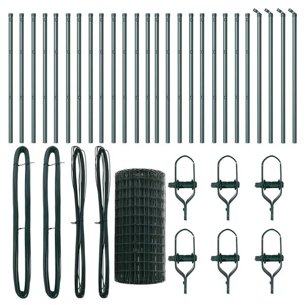 vidaXL Aed koos postiga Roheline 0,4 x 50 m Terased ja PVC