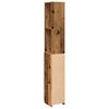 vidaXL Vannitoa Kapp Old Wood 25x25x170 cm Engineered Wood