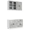 vidaXL K&ouml;&ouml;k &uuml;ksus PORTO 4 pcs Betoonhall Tehispuit