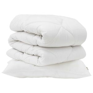 vidaXL Teki komplekt padjaga 2 pcs Valge Mikrofiiber