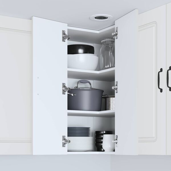 vidaXL K&ouml;&ouml;gikapp ladustamisega Kalmar Valge 57 x 57 x 80 cm Tehispuit