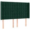 vidaXL voodipeats servadega, tumeroheline, 147x16x118/128 cm, samet