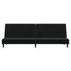 vidaXL 2-kohaline diivanvoodi, must, samet