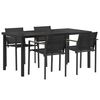vidaXL V&auml;lis m&ouml;&ouml;bli komplekt 5 pcs Must ja Anthracite 160 x 80 x 73 cm