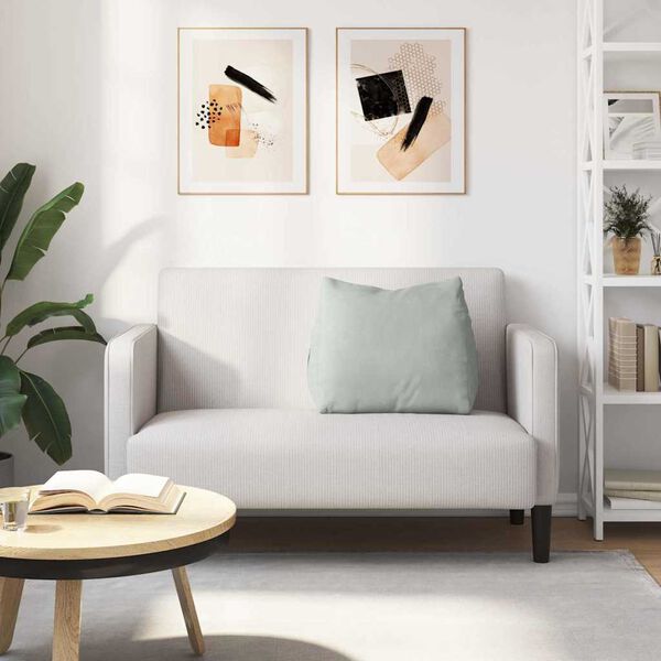 vidaXL Seljatugi padi Helehall 60 x 20 x 50 cm Korter kangas