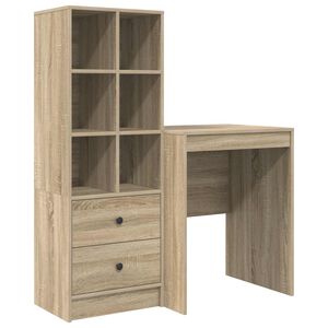 vidaXL Laud sahtliga riiuliga ladustamisega 2 pcs Sonoma tamm