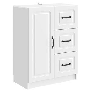 vidaXL K&otilde;ide sahtliga K&otilde;rgl&auml;ikega valge 66 x 34,5 x 87 cm Tehispuit