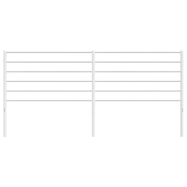 vidaXL metallist vahetatav voodipeats, valge, 200 cm