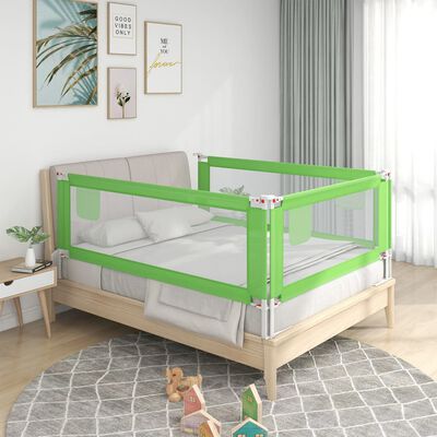 vidaXL voodipiire väikelapse voodile, roheline, 140 x 25 cm, kangas