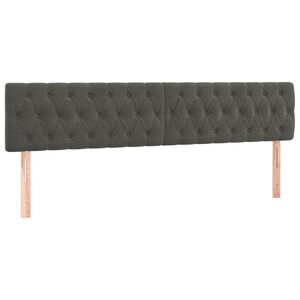 vidaXL voodipeatsid, tumehall, 200x7x78/88 cm, samet