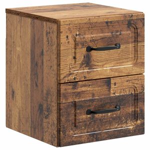 vidaXL Seinale kinnitatav &ouml;&ouml;tis Vana puit 34,5 x 33 x 40 cm Tehispuit