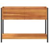 vidaXL riiuliga aia taimekast, 110 x 45 x 80 cm, akaatsiapuit ja teras