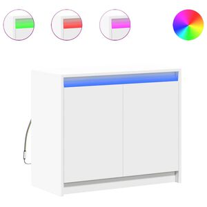 vidaXL puhvetkapp LED-tulega, valge, 72x34x61 cm, tehispuit