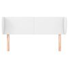 vidaXL voodipeats servadega, valge, 147x23x78/88 cm, kunstnahk