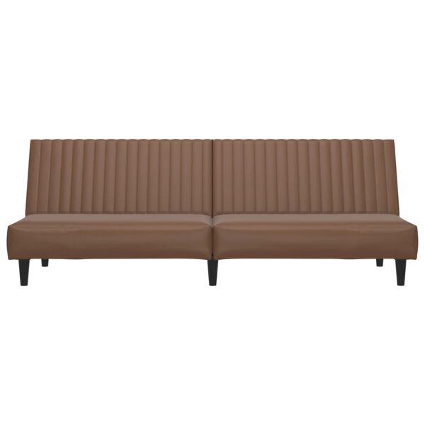 vidaXL 2-kohaline p&auml;evavoodi, pruun, kunstnahk