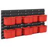 vidaXL Konteiner Rack Must ja punane 77,5 x 2 x 39 cm PP