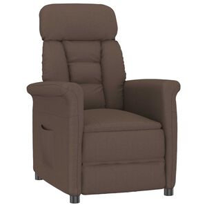 vidaXL Recliner Tool Brown Tumepruun 70.5 x 96.5 x 95 cm kangas