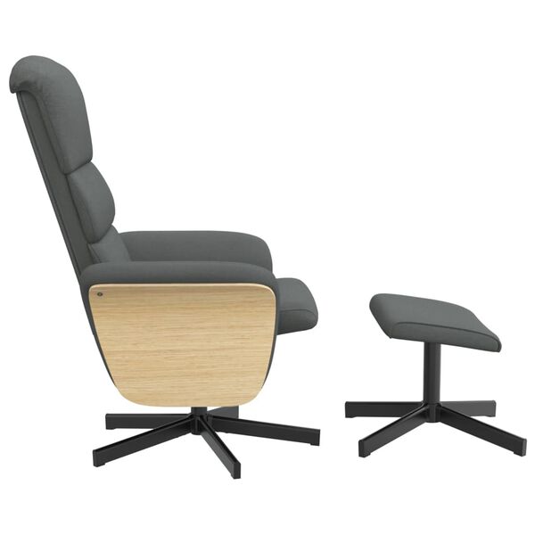 vidaXL allalastava seljatoega tugitool jalapingiga, tumehall, kangas