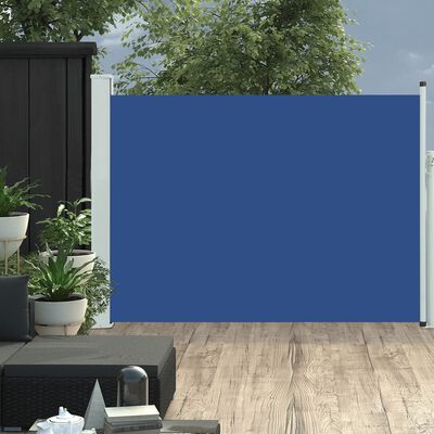 vidaXL lahtitõmmatav terrassi külgsein, 117 x 500 cm, sinine