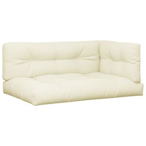 vidaXL euroaluse istmepadjad 5 tk, kreemjasvalge, kangas