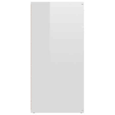 vidaXL puhvetkapp, kõrgläikega valge, 80 x 36 x 75 cm, puitlaastplaat