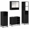 vidaXL Vannitoa m&ouml;&ouml;bleset 4 tk Must tamm 65 x 33 x 60 cm Tehispuit