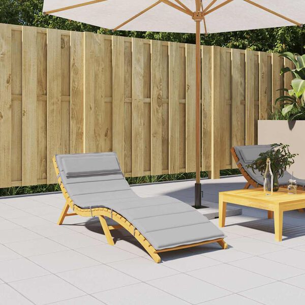 vidaXL p&auml;evitustooli padi, hall, 180x60x4 cm, oxford kangas