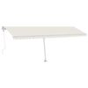 vidaXL automaatne varikatus LED, tuuleandur 600 x 350 cm kreemjas