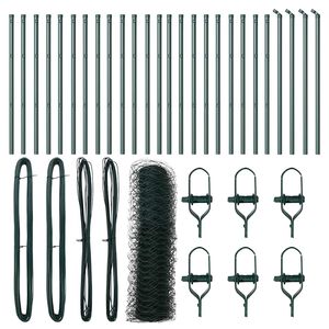 vidaXL Aiapost Roheline 50 x 0,6 m (36 mm v&otilde;rgu) Terased ja PVC