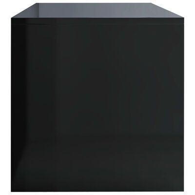 vidaXL telerikapp, kõrgläikega must, 120 x 40 x 40 cm, puitlaastplaat