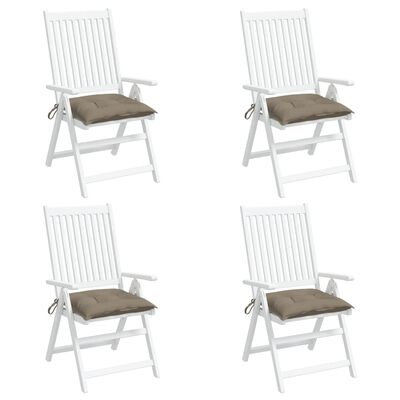 vidaXL tooli istmepadjad 4 tk, pruunikas, 50 x 50 x 7 cm, kangas