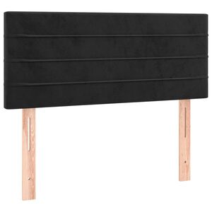 vidaXL voodipeats, must, 100x5x78/88 cm, samet