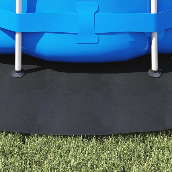 vidaXL Basseini p&otilde;randakatte leht Must &Oslash; 366 cm Mitte-kootud kangas