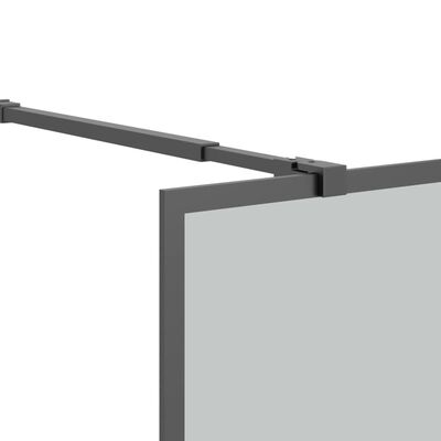 vidaXL dušinurga sein riiuliga, must, 100x195 cm, ESG-klaas/alumiinium