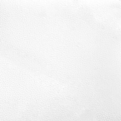 vidaXL voodiraam peatsiga, valge ja must, 140x190 cm, kunstnahk
