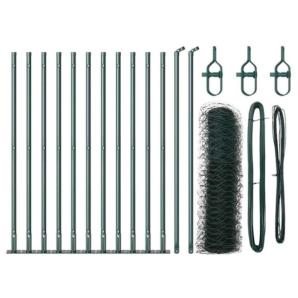 vidaXL Aiapost Roheline 25 x 0,6 m (36 mm naast) Terased ja PVC