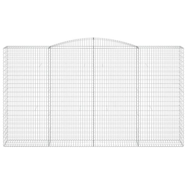 vidaXL kaarekujuline gabioonkorv, 400x50x220/240 cm, tsingitud raud