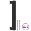 vidaXL kapi k&auml;epidemed 20 tk, must, 128 mm, roostevaba teras