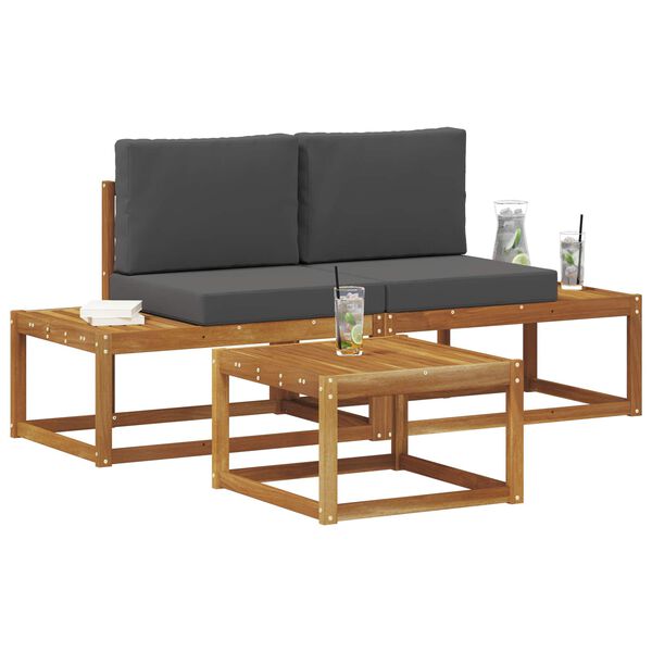 vidaXL V&auml;li diivanikomplekt padjaga 3 pcs Neutraalne